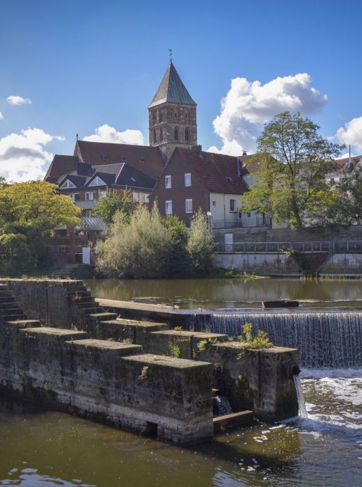 Das Emswehr der Stadt Rheine